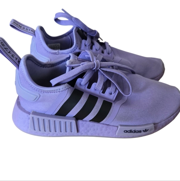 Adidas NMD Kids Purple Sneakers Size 7 - Picture 1 of 8